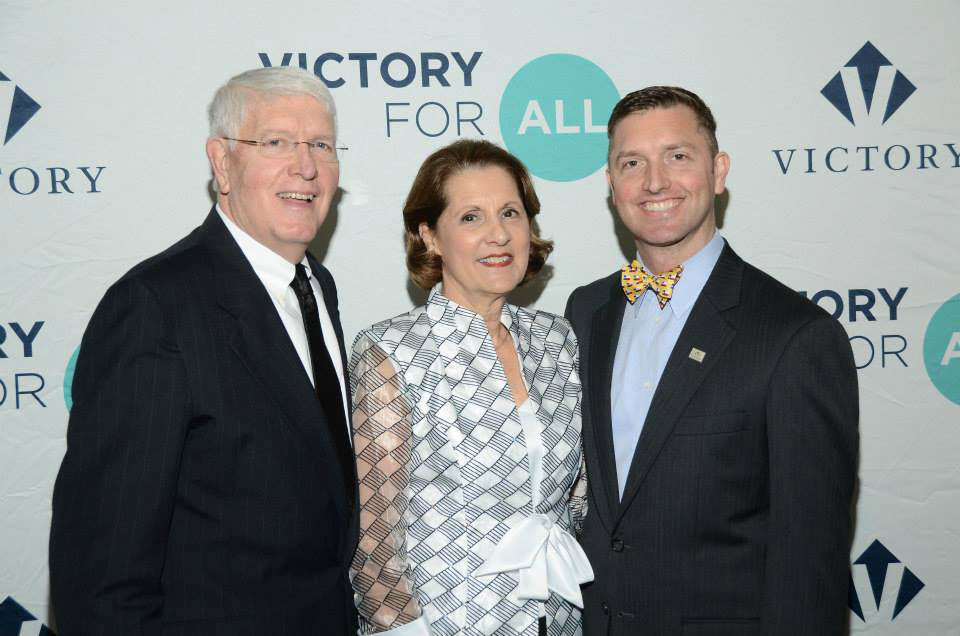Bill, Judy and Ryan Lindsay at the Victory Fund Houston Champagne Brunch